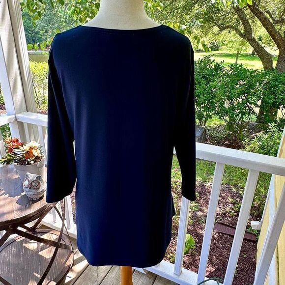 Sympli Navy 3/4 Sleeve Pullover - Picture 2 of 5